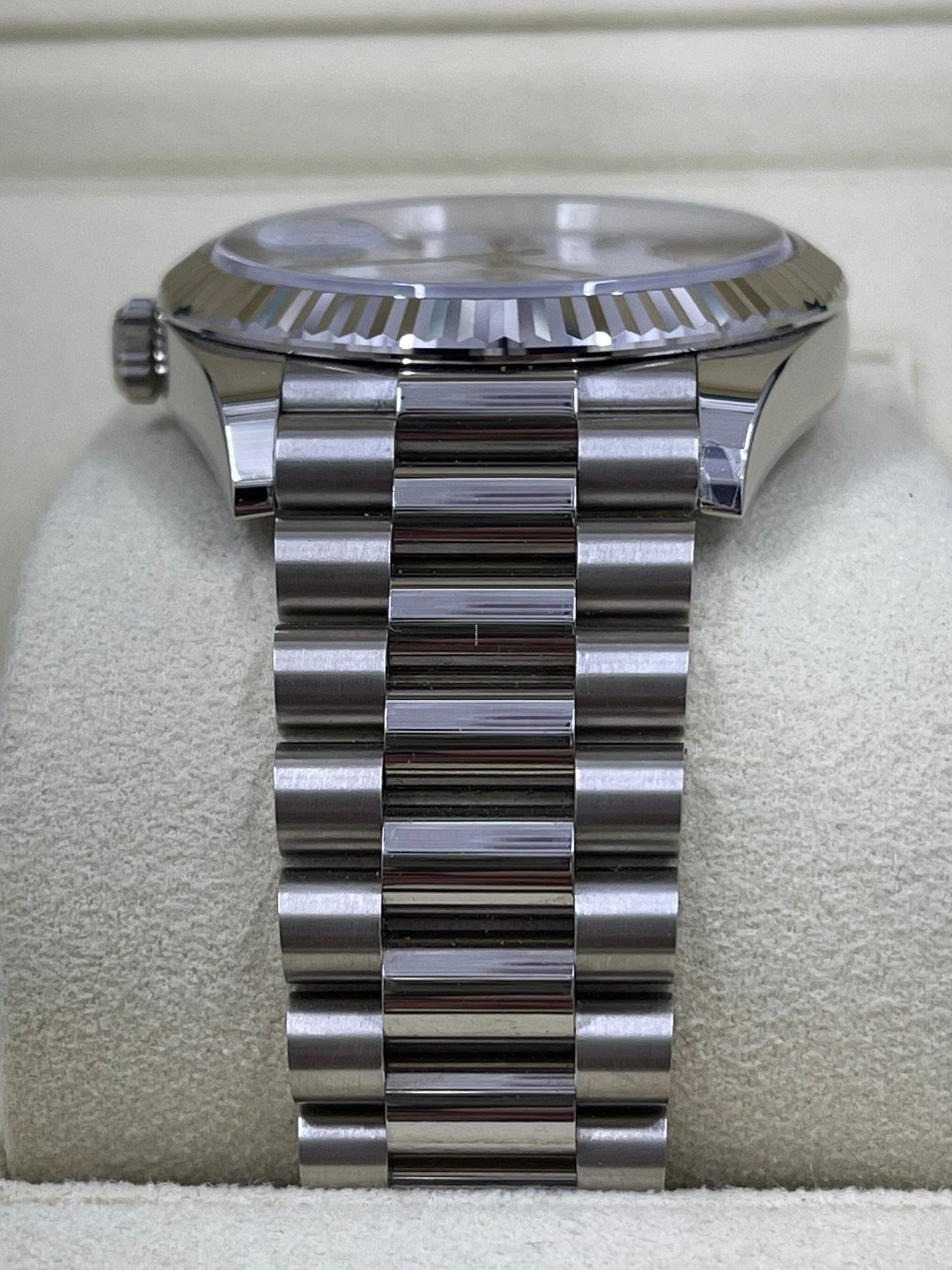 RLX Day-Date 40MM Or Blanc Et Cadran Blanc President Ceinture
