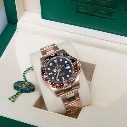 RLX  GMT-Master II ‘Rootbeer’ Everose Gold Oyster