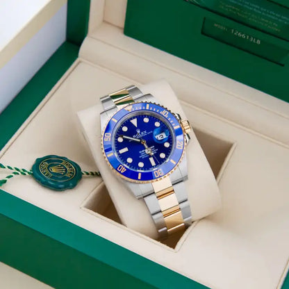 RLX Submariner Date 41mm Two Tone Blue Dial
